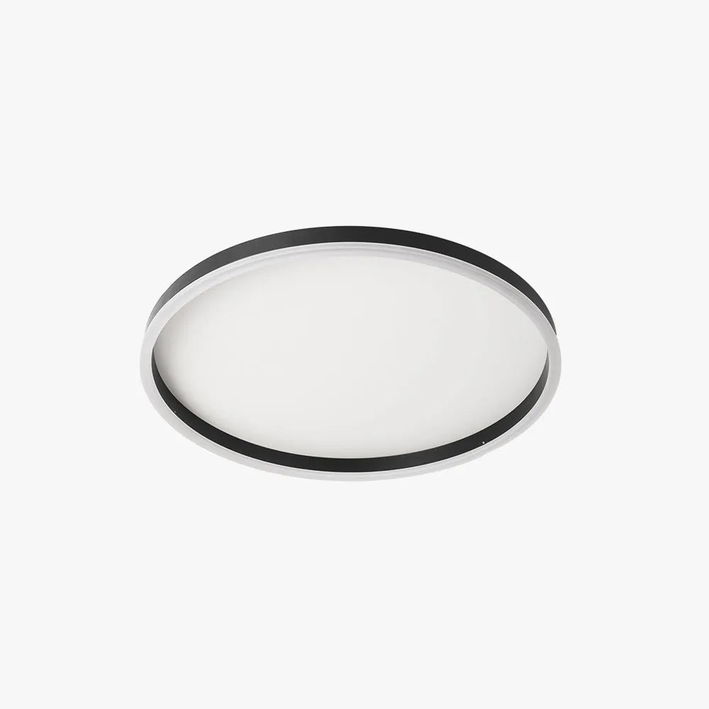 Black Finish Flush Mount Minimalist Ceiling Light Ring
