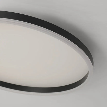 Black Finish Flush Mount Minimalist Ceiling Light Ring