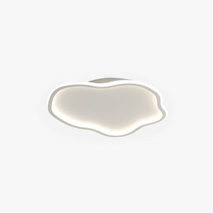 Contemporary Metal Flush Mount Ceiling Light White And Black NovaGlow