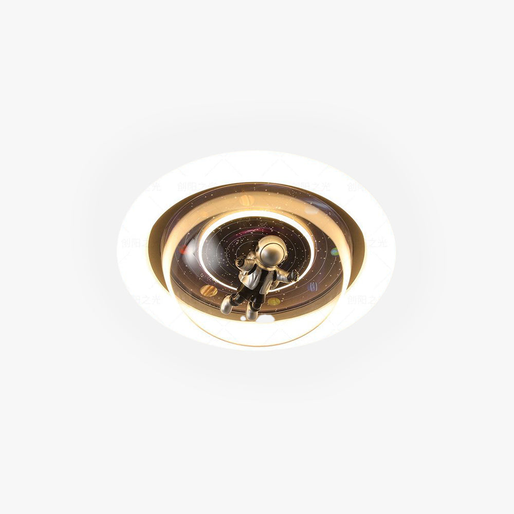 Astronaut Nebula Luna Ceiling Light Dimmable Flush Mount Galaxy