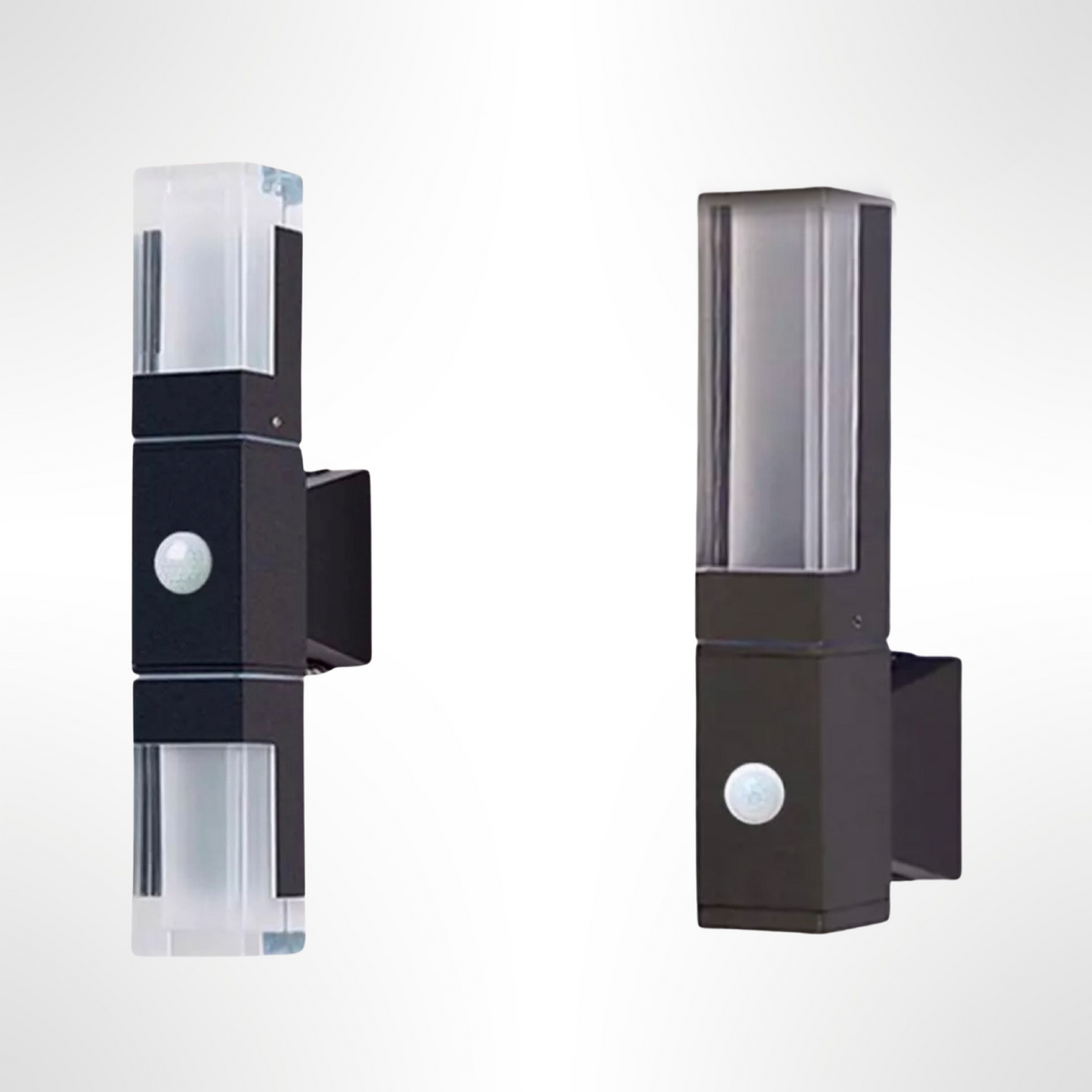 IP65 Rated Outdoor Metal Double Head Rectangular Wall Light