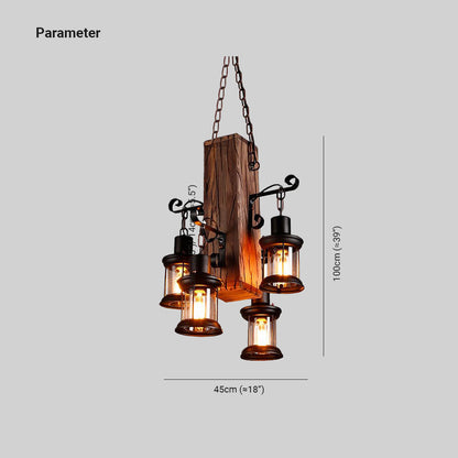 Pendant Light For Cozy Ambience Wooden Industrial Lantern