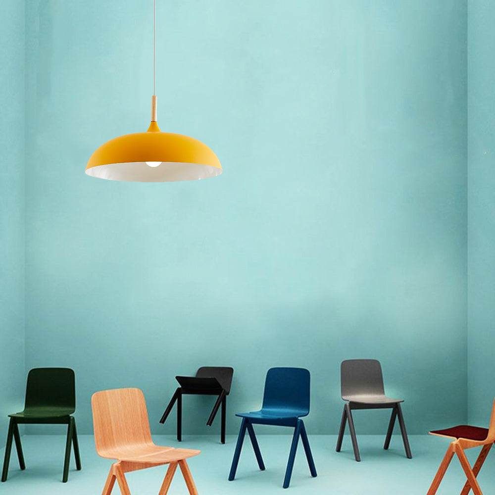 Dining Room Modern Dome Pendant Light With Soft Glow