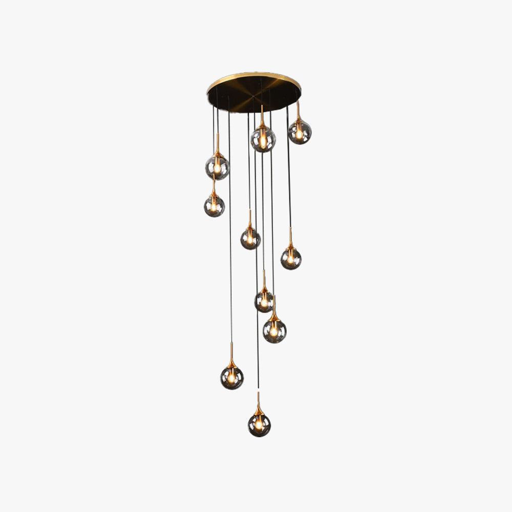 Spiral Ambient Glass Pendant Lamp for Staircase