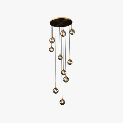 Spiral Ambient Glass Pendant Lamp for Staircase