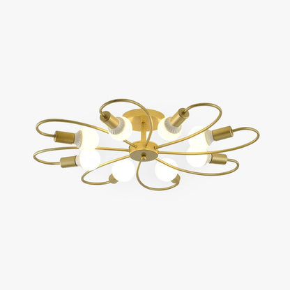 Metal Black Gold Glass Bubbles Flush Mount Ceiling Light Aurelia