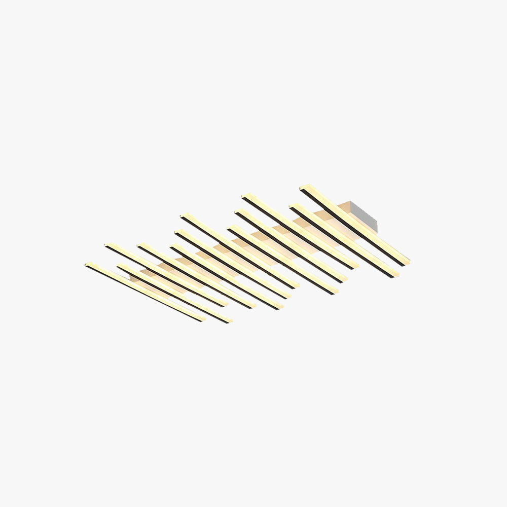 Black Modern Linear Wave Flush Mount Ceiling Light Arisha