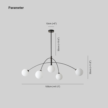 Metal And Glass Durable Globe Pendant Light