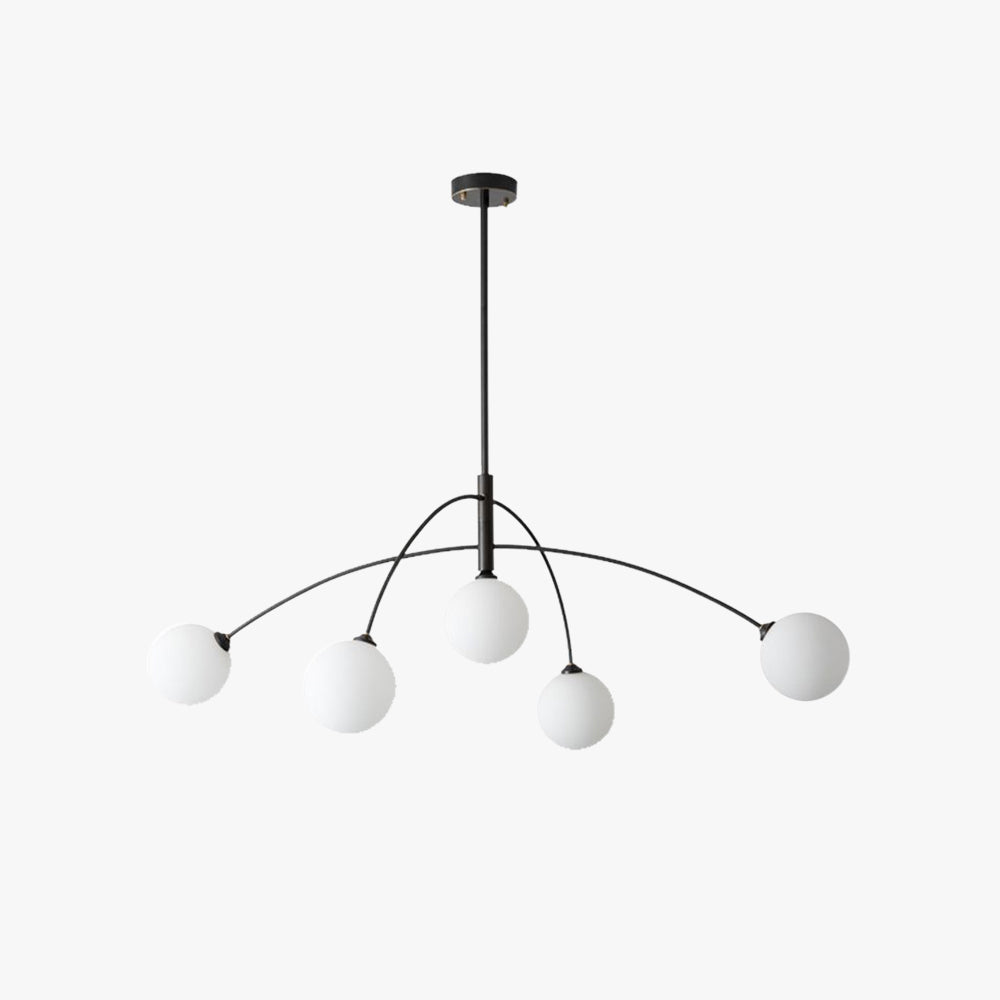 Metal And Glass Durable Globe Pendant Light