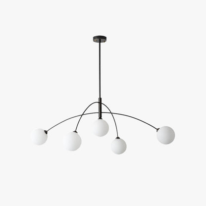 Metal And Glass Durable Globe Pendant Light