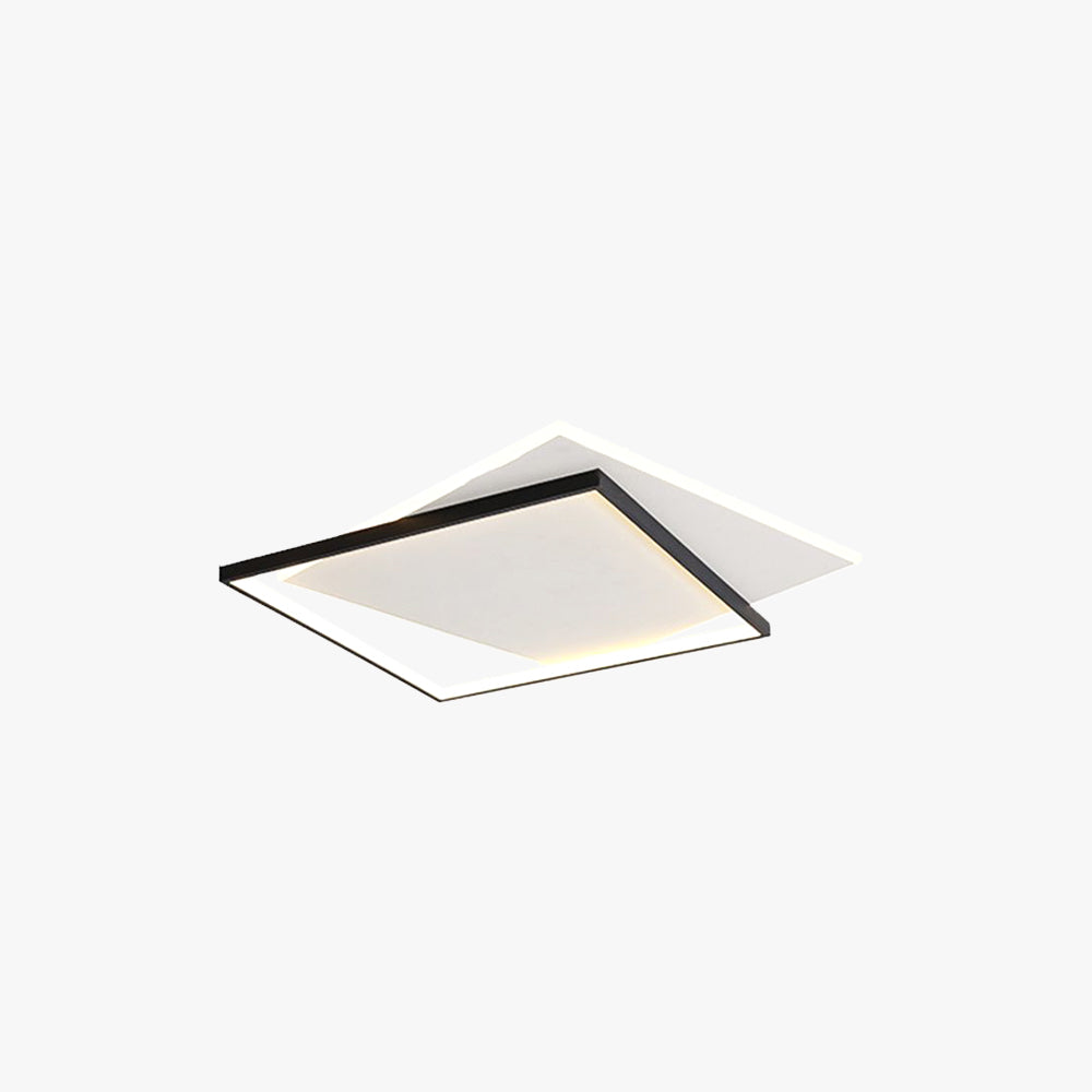 Flush Mount Ceiling Light Modern LED Dual Square