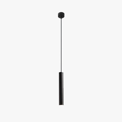 Modern Homes Sleek Black Cylinder Pendant Lamp