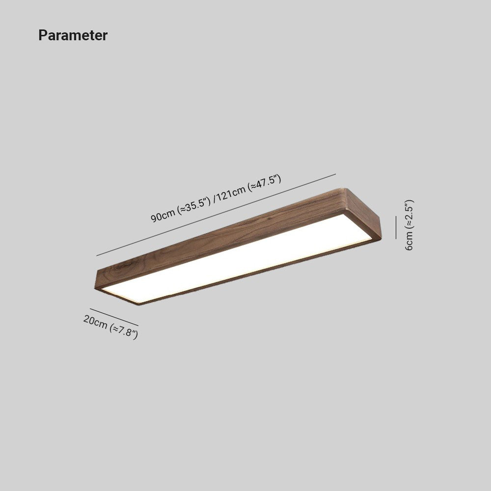 Flush Mount Rectangular LED Aurora Ceiling Light