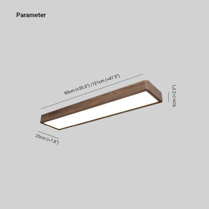 Flush Mount Rectangular LED Aurora Ceiling Light