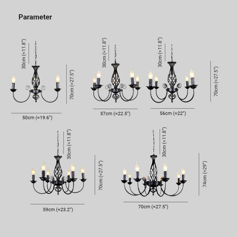 Pendant Light in Retro Candle Style for Dining Ambience