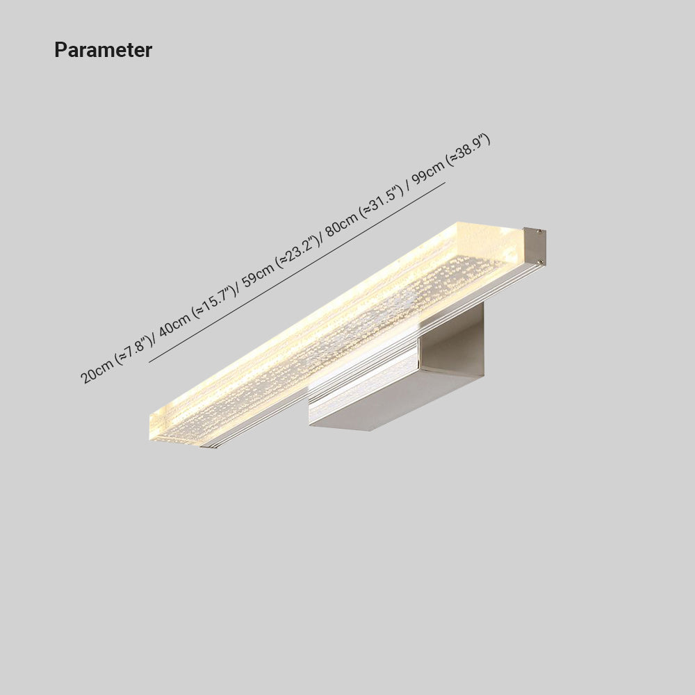 Silver Outdoor Indoor Dimmable Arisha Rectangular Metal Wall Lamp