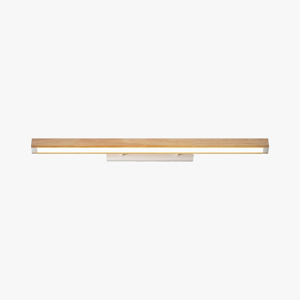 Bathroom Wall Light With Acrylic Accent Minimalist Linear Wood Vanity