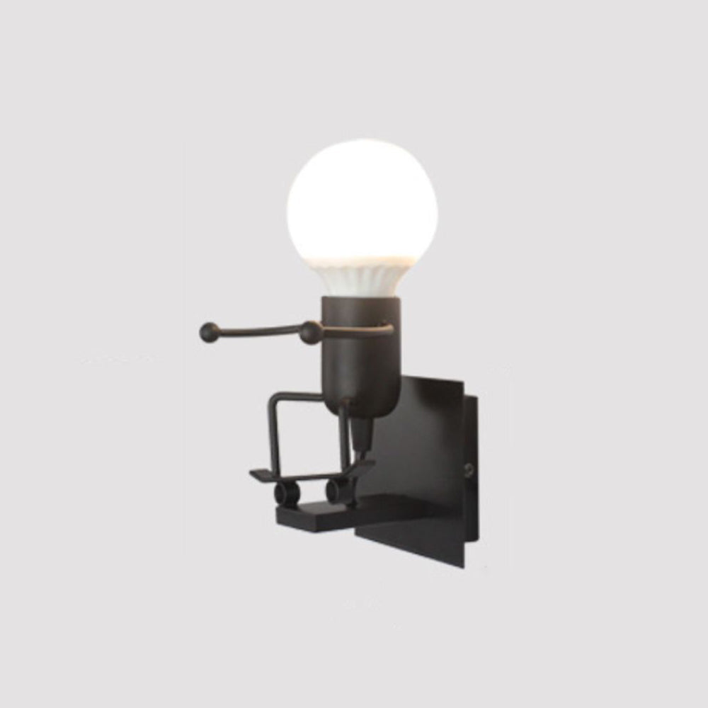 Wall Light Modern Metal With Black And White Finish For Room Living