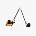 Modern Adjustable Black Chrome Wall Light for Bedroom