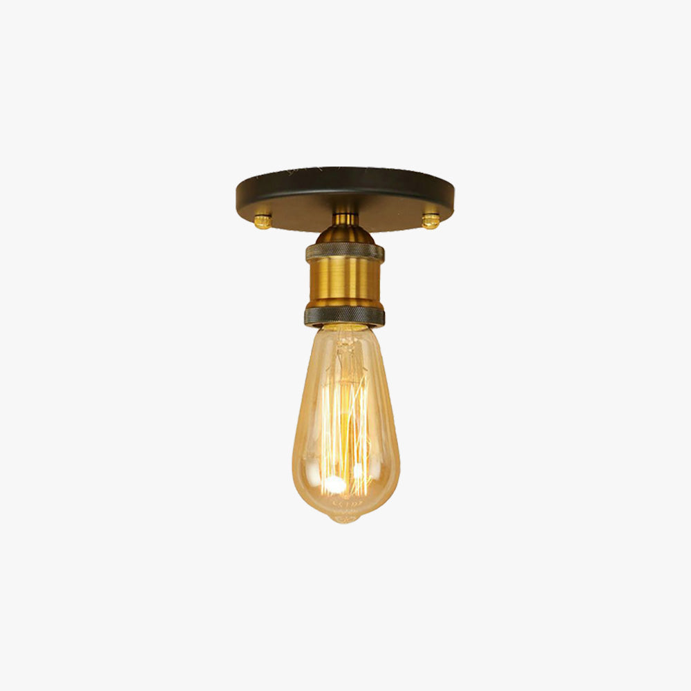 Semi Flush Retro Metal Bulb Ceiling Light Aurora