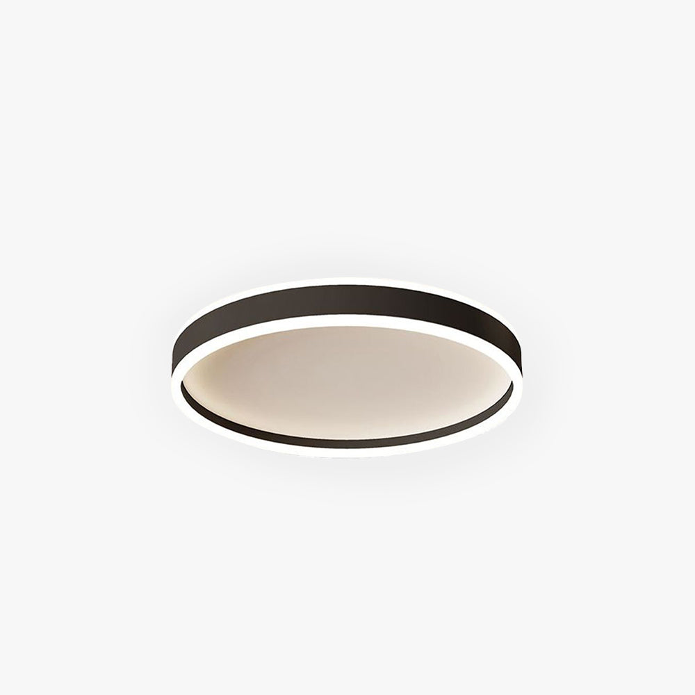 Dimmable White Black Round LED Flush Mount Ceiling Light AuroraCircle