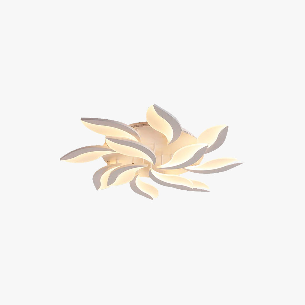 Living Room Ceiling Light Mount Flush Acrylic Deco Art Floral White