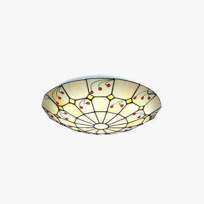 Glass Flush Mount Rustic Ceiling Light For Kitchen