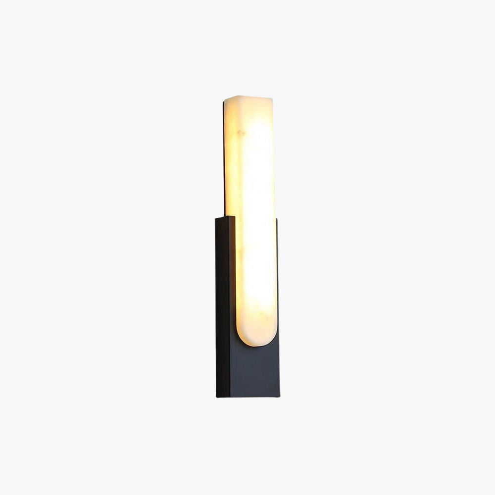 Triple Colour Temperatures Rectangular Stone And Metal Wall Lamp