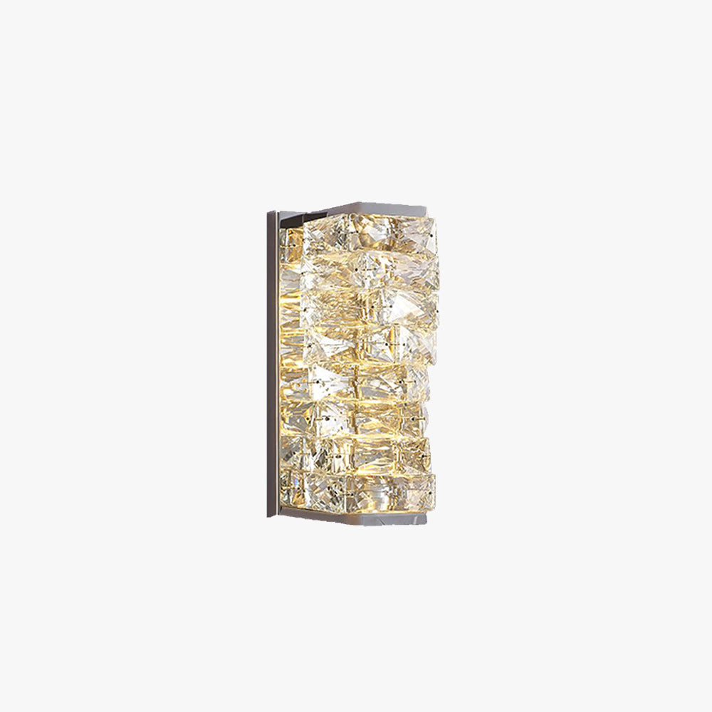 Modern Rectangular Crystal LED Vanity Wall Light LumenCraft