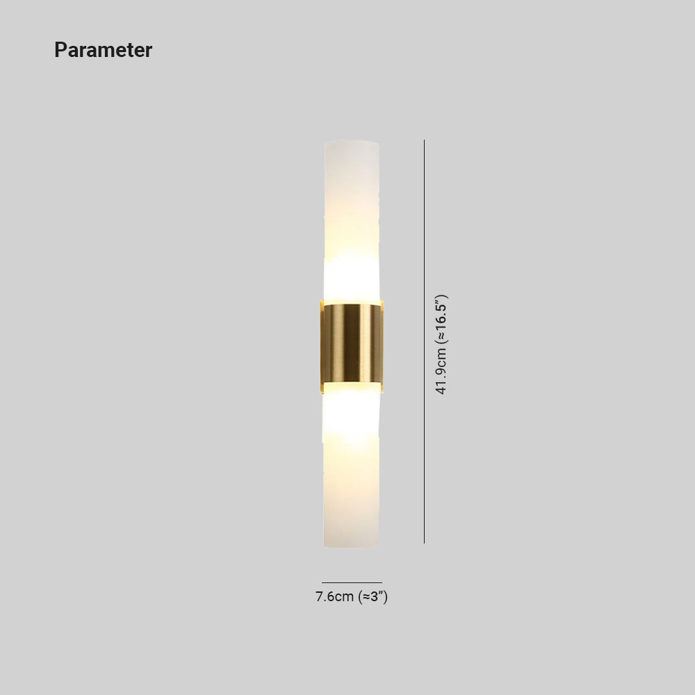 Black Gold Metal And Glass Double Headed Vanity Wall Lamp