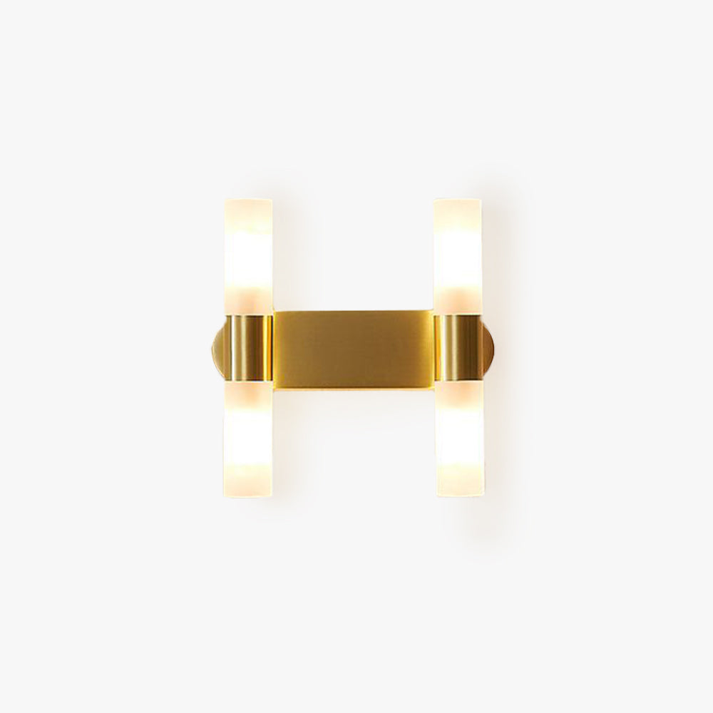 Metal Finish Dimmable Cylindrical Gold LED Wall Light