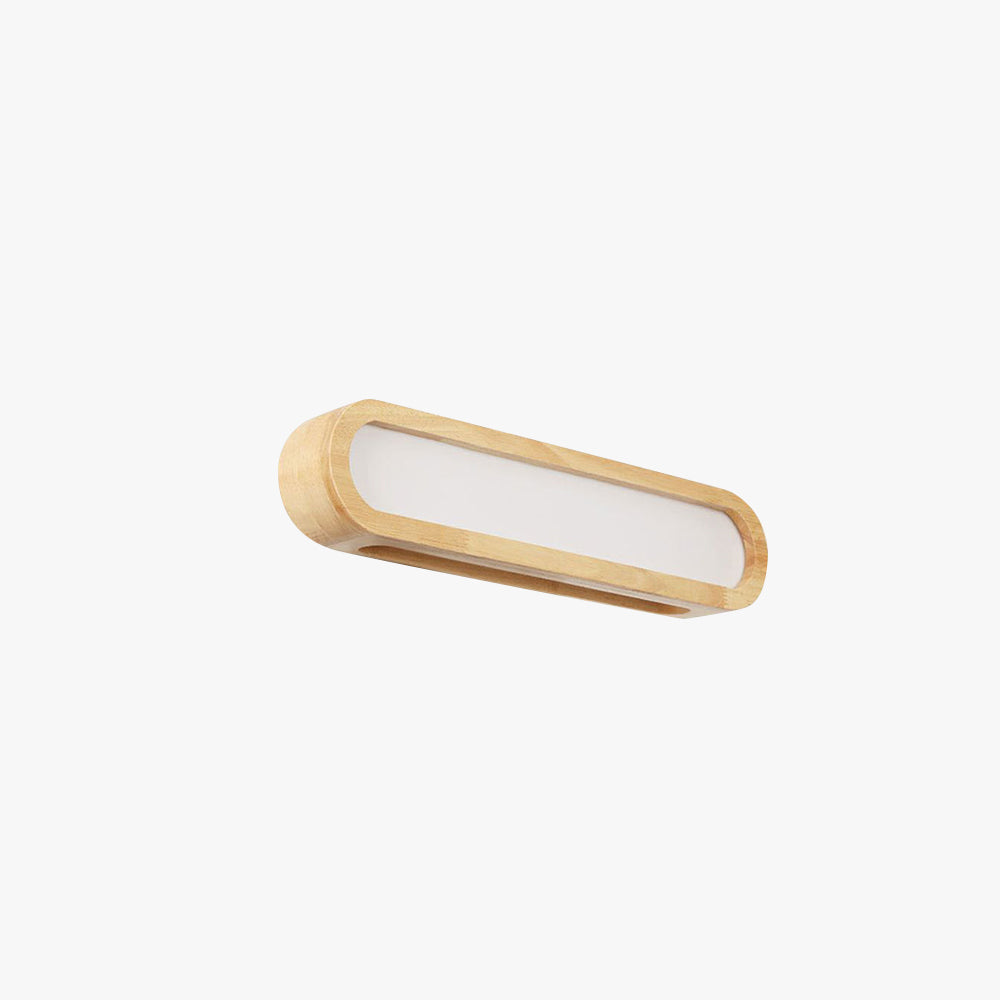 Warm White Light Energy Saving Rectangular Wooden Wall Lamp
