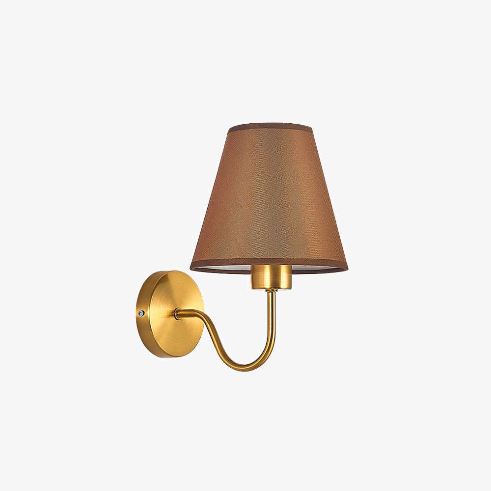 Galvanised Metal Frame Nordic Fabric Vanity Wall Lamp