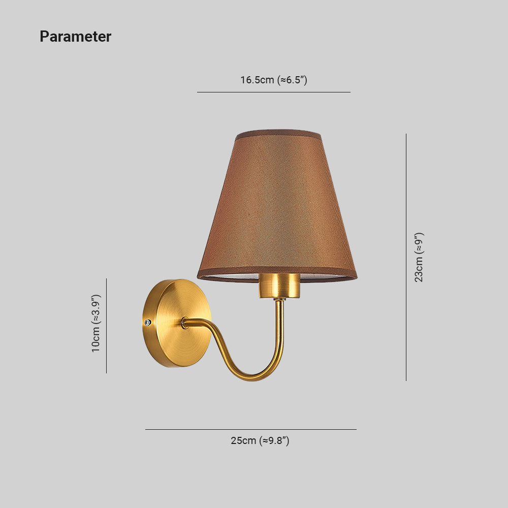 Galvanised Metal Frame Nordic Fabric Vanity Wall Lamp