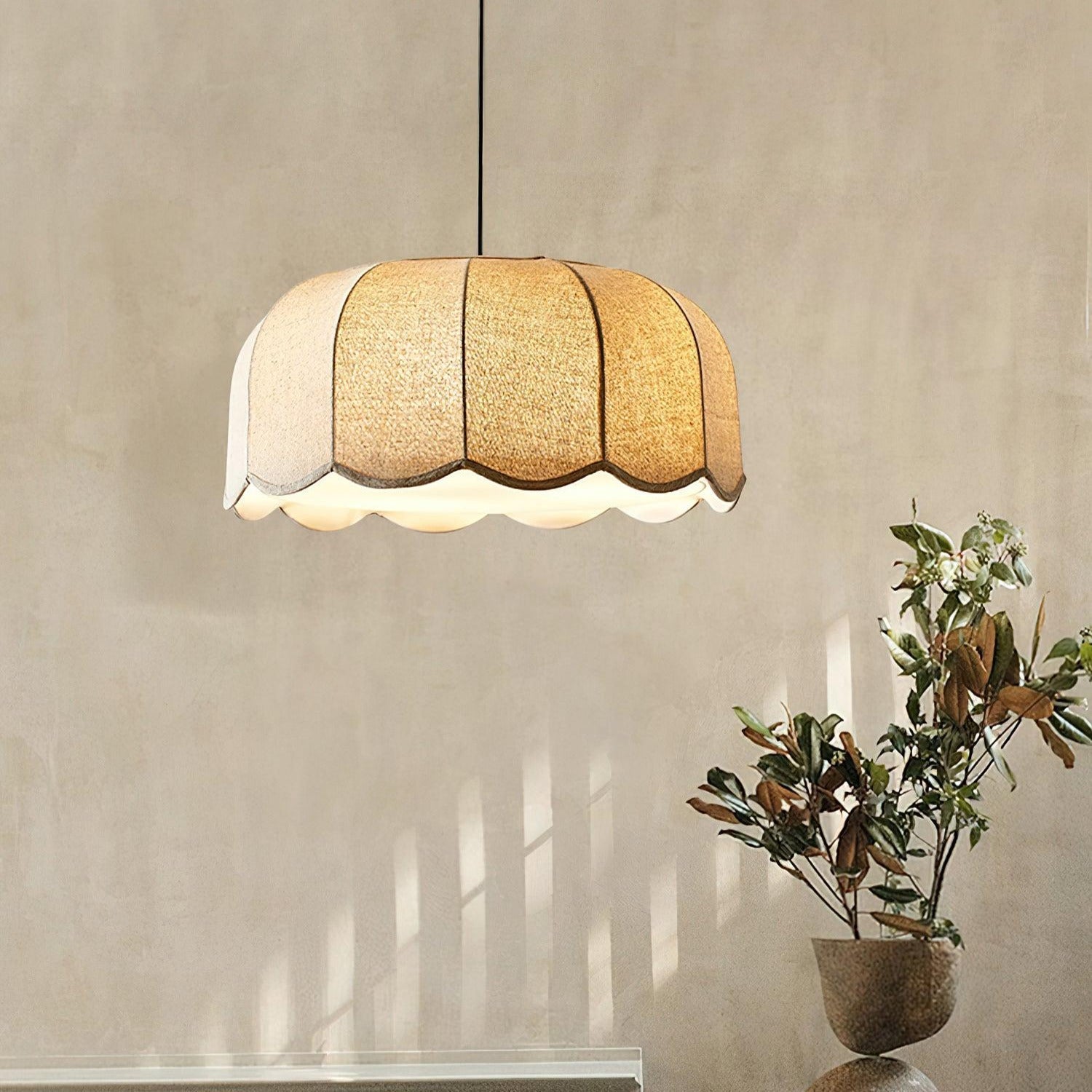 Pendant Light With Soft Ambient Glow Banana Leaf