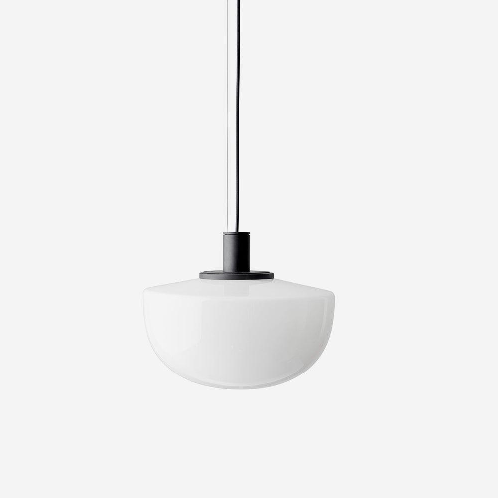 Calm Ambience Pendant Lamp With Metal Mount And Glass Dome
