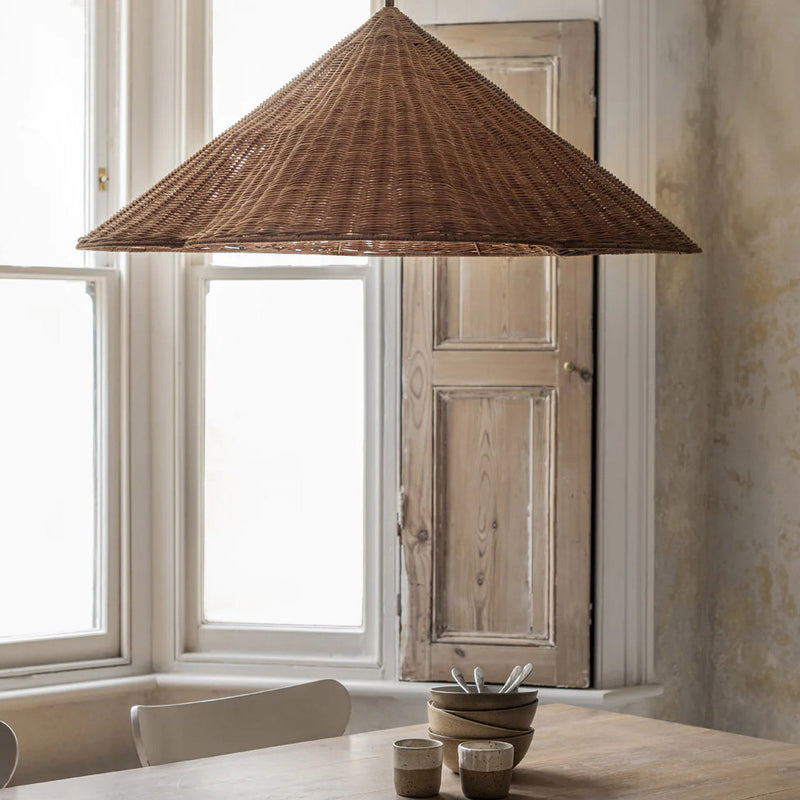 Cozy Living Rooms Vintage Rattan Pendant Light