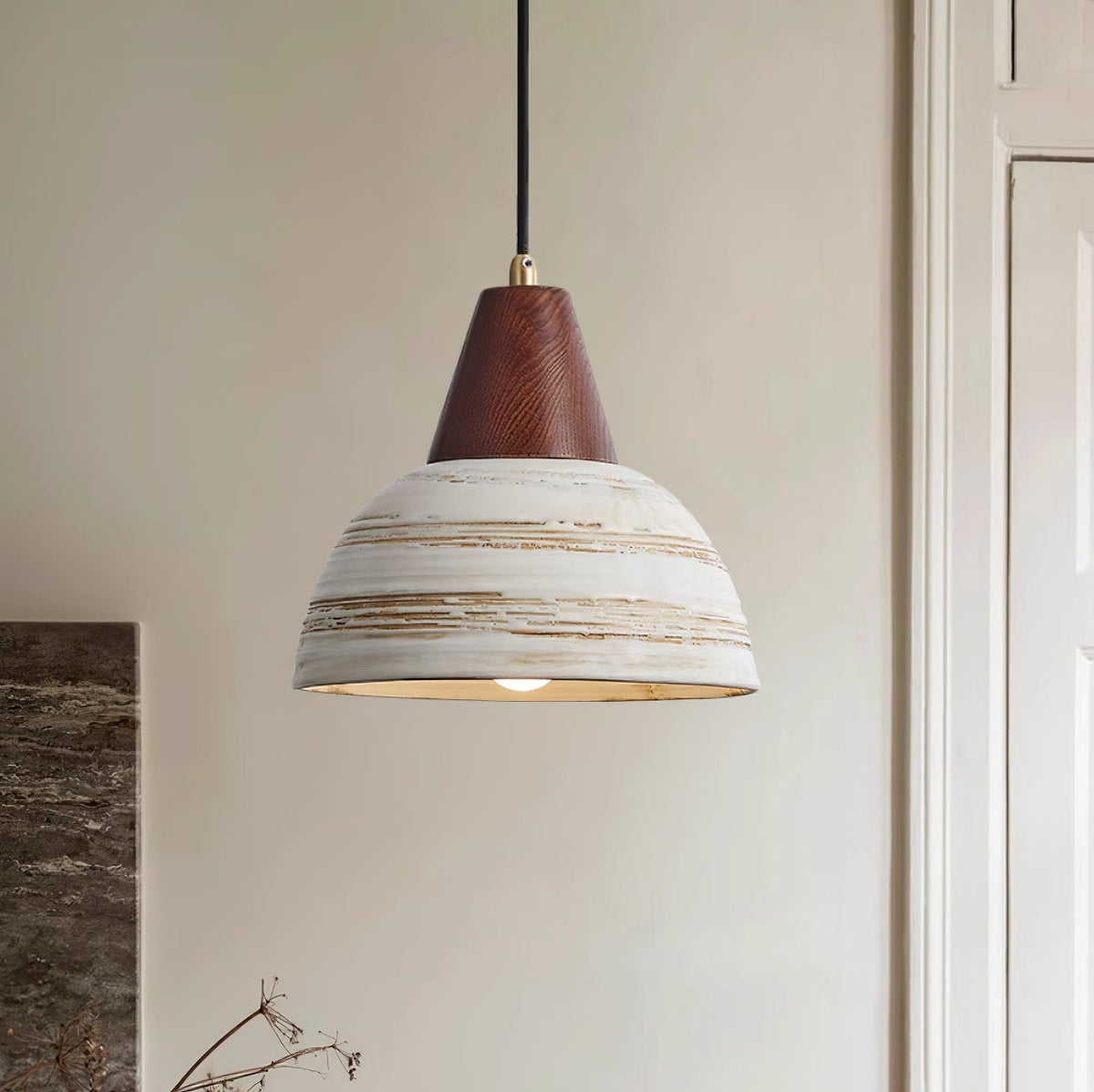 Ambient Glow Ceramic Shade Nordic Pendant Lamp