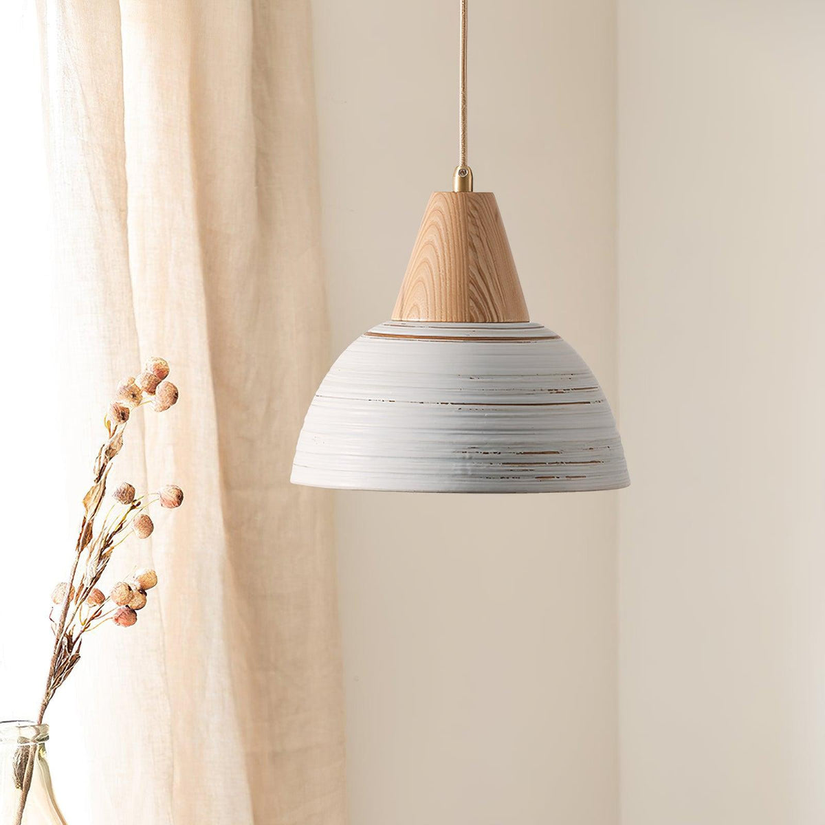 Ambient Glow Ceramic Shade Nordic Pendant Lamp