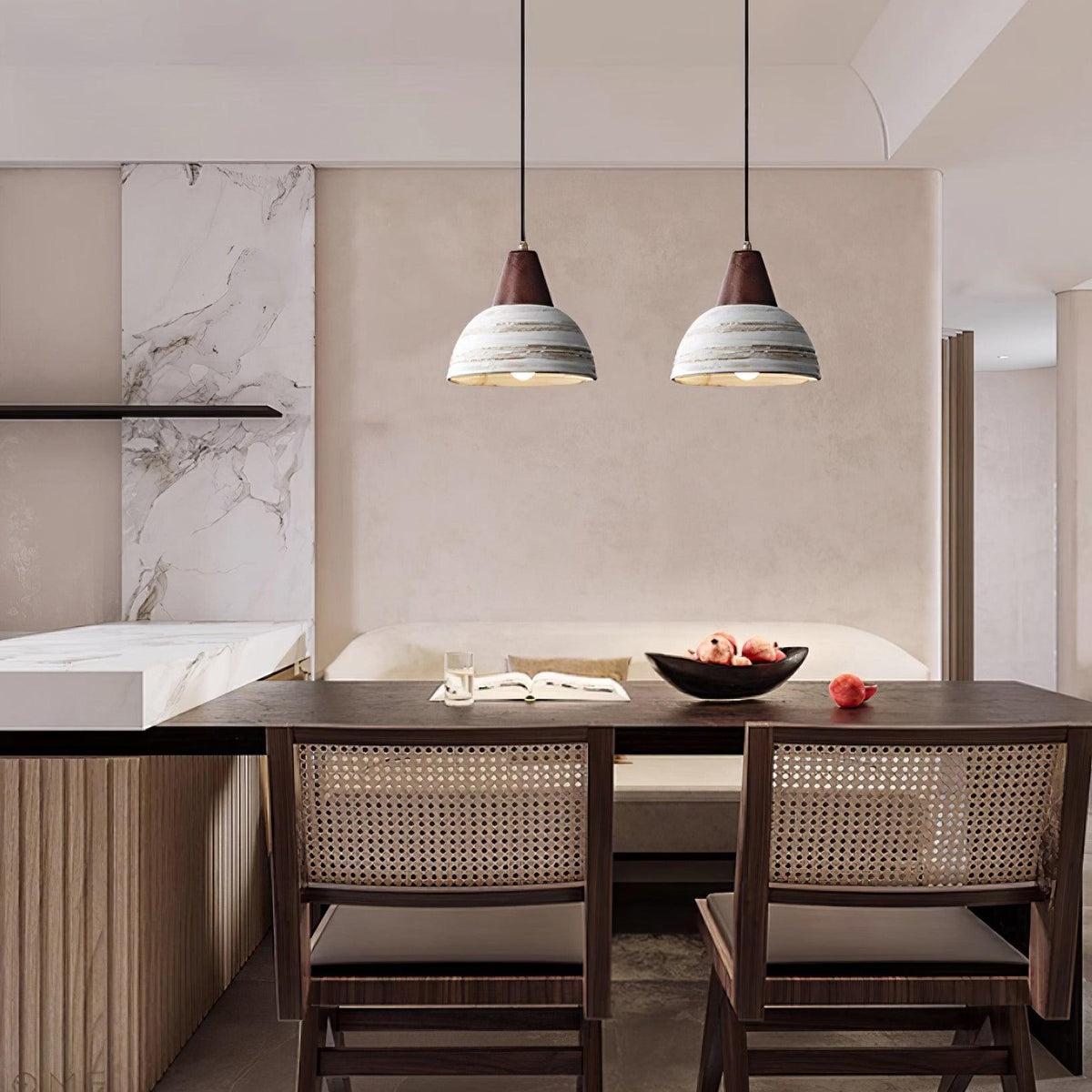 Ambient Glow Ceramic Shade Nordic Pendant Lamp