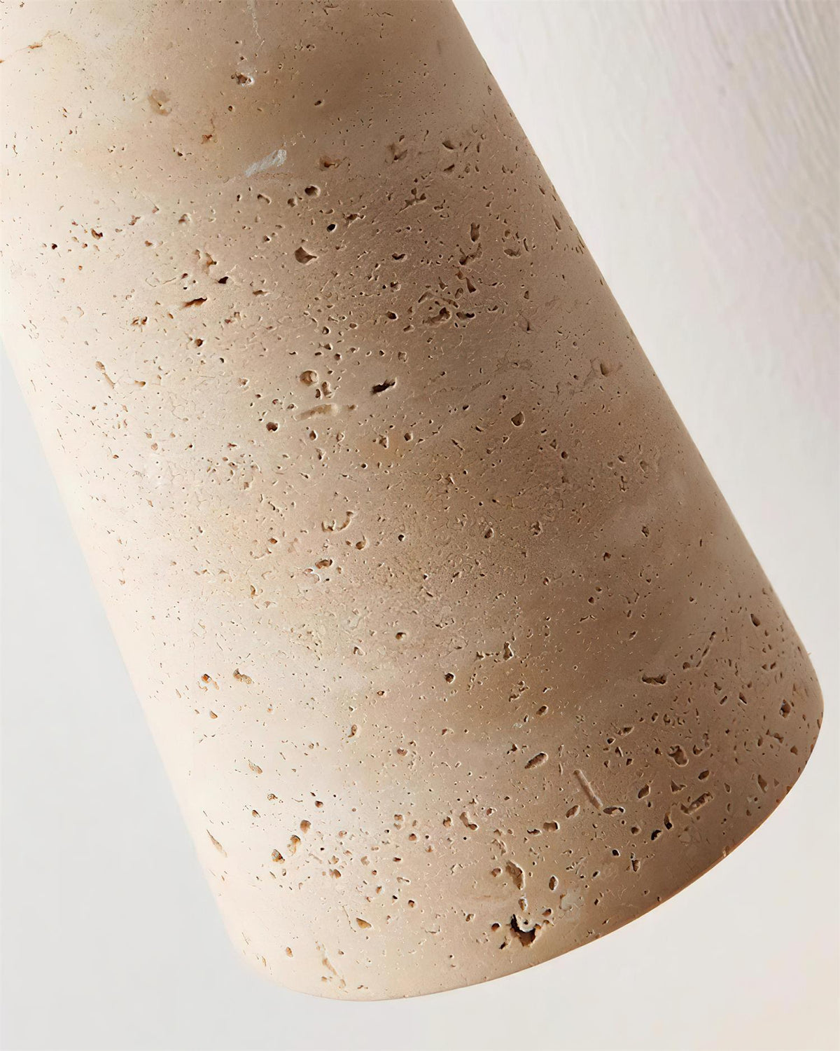 Warm Glow Pendant Light With Travertine And Walnut