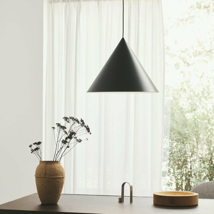 Ambient Lighting For Minimalist Dark Metal Pendant Lamp