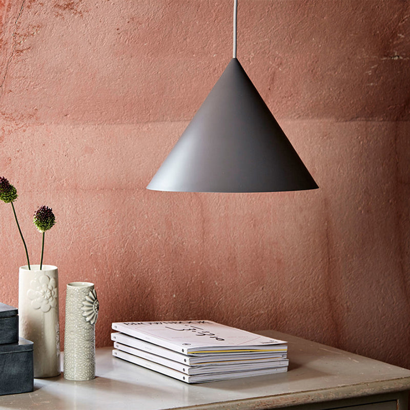 Ambient Lighting For Minimalist Dark Metal Pendant Lamp