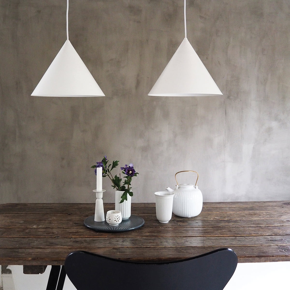 Ambient Lighting For Minimalist Dark Metal Pendant Lamp