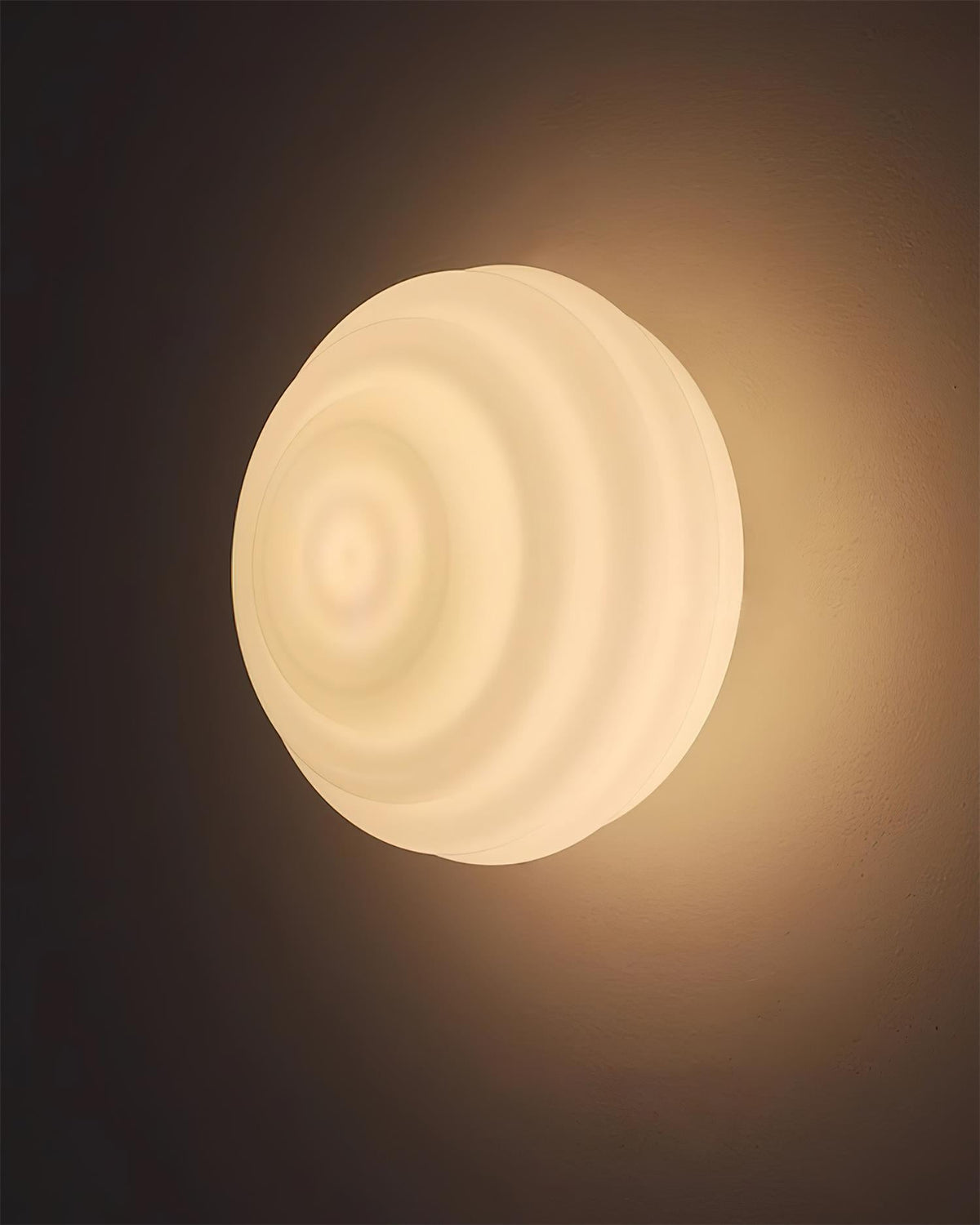 Wall Light With Metal Frame Dimmable Ribbed Glass