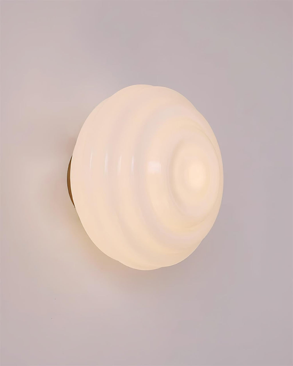 Wall Light With Metal Frame Dimmable Ribbed Glass