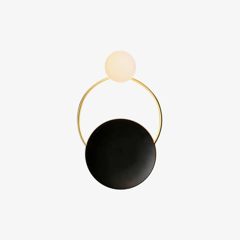 LED Wall Light Triple Ring Black And Gold Aurora