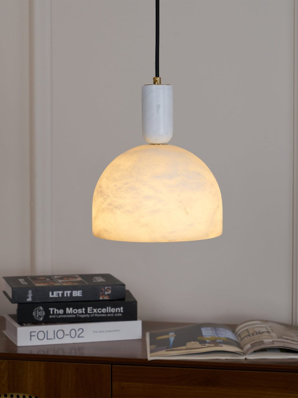 Alabaster Pendant Light Minimalist For Warm Glow