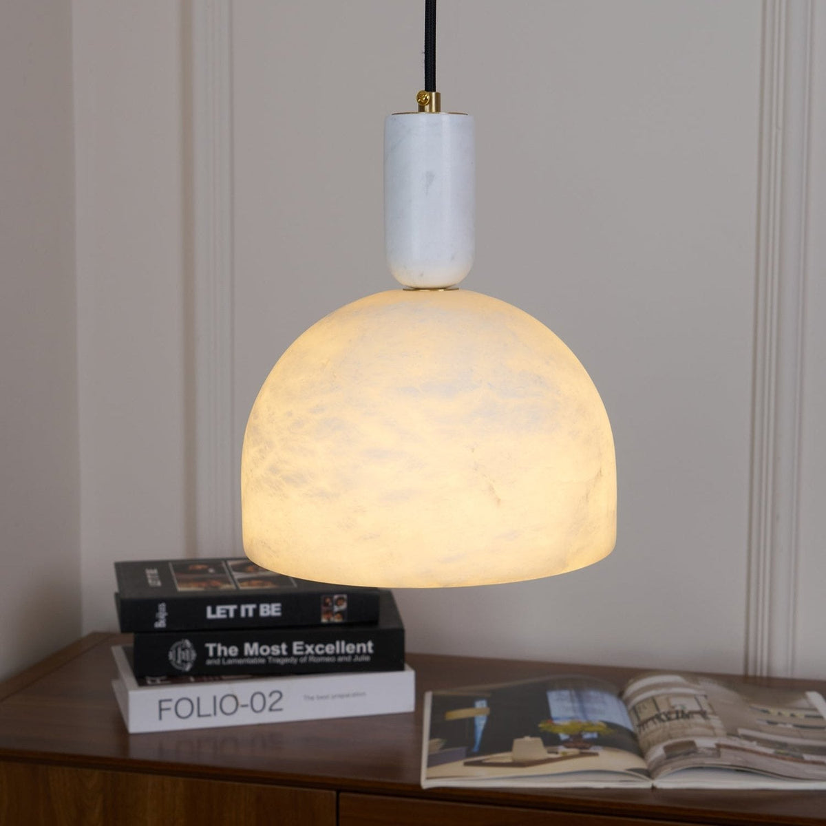 Alabaster Pendant Light Minimalist For Warm Glow