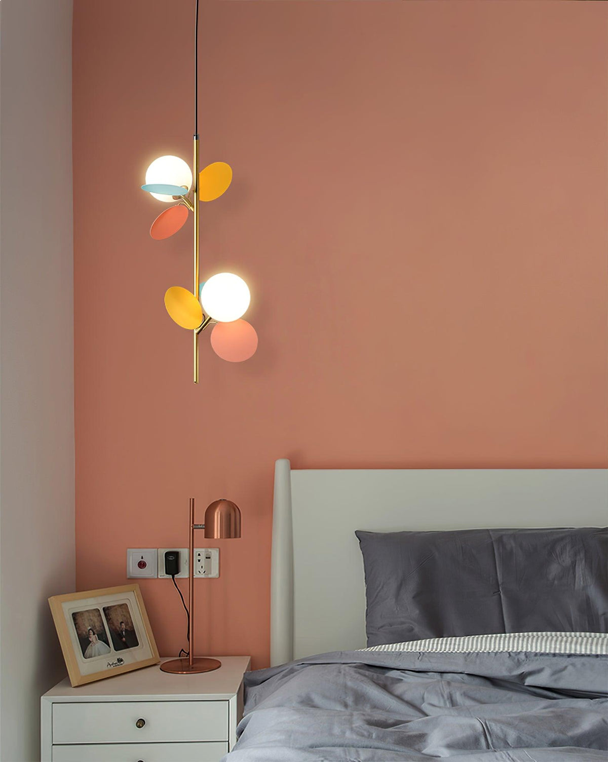 Soft Led Glow Crystal Glass Pendant Light